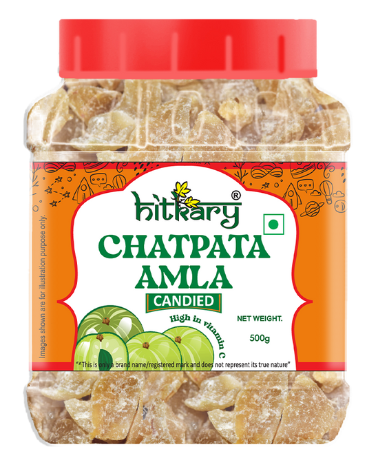 Hitkary Chatpata Amla Candied (500g) - hitkary pharmacy